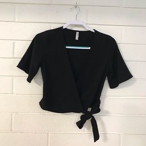 Black crop wraparound